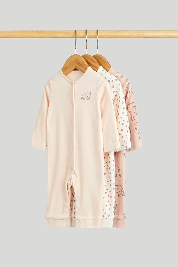 3 Pack My First Footless Sleepsuits