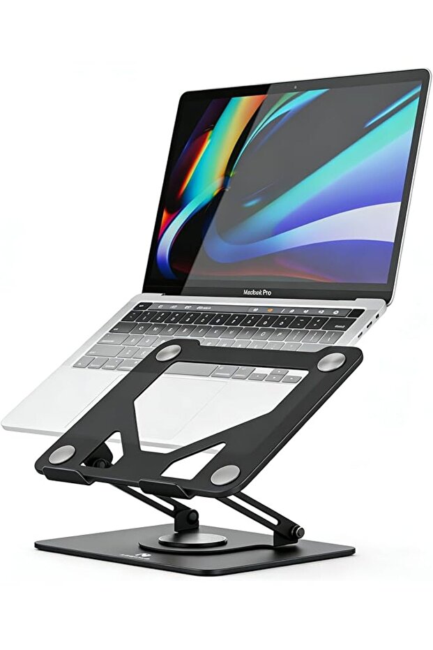 Laptop Stand for Desk,360° Adjustable Computer Stand with Rotating Base,Ergonomic Laptop Riser for