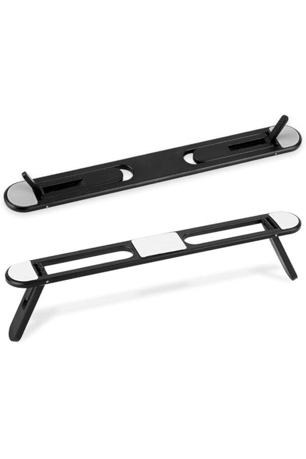 8.6'' Folding Laptop Riser, 0.5mm Slim Design, Traceless Self Adhesive Laptop Riser, 5cm/8cm Height