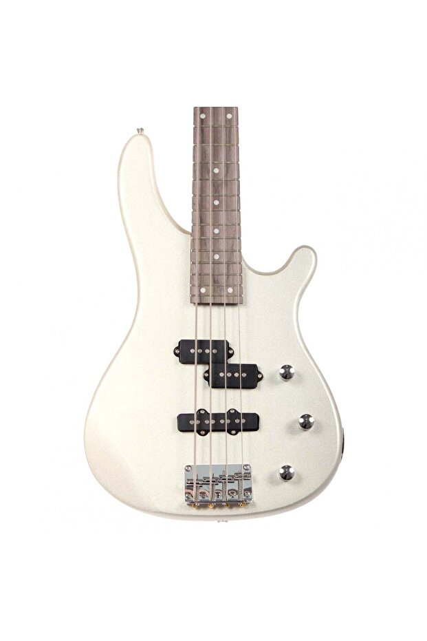 Angel ABG2-GR Bas Gitar - Gri (Başlangıç/Orta - P-Bass Tipi) | Modern Metalik Gri Finish, Güçlü Alt