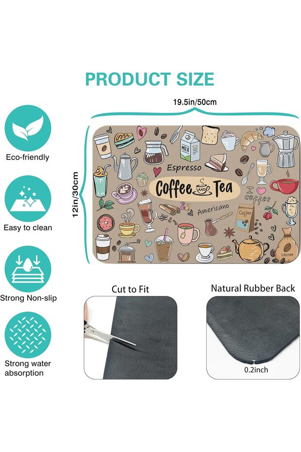 حصيرة تجفيف أطباق من السيليكون الماص - 5