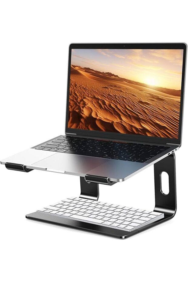 Aluminum Laptop Stand, Ergonomic Detachable Computer Stand, Riser Holder Notebook Stand Compatible W