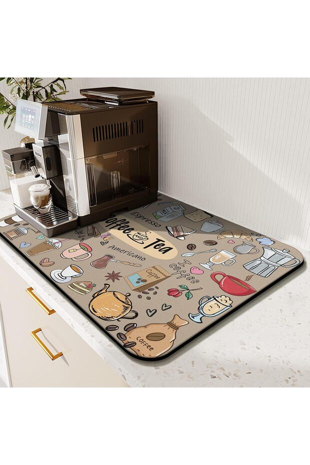 حصيرة تجفيف أطباق من السيليكون الماص - 1