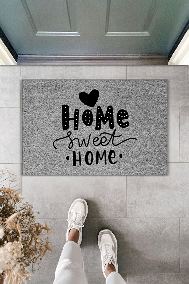 Modern Digital Printing Doormat - Heart Home Sweet Home - Front Door Mat 70X45Cm