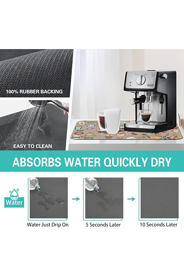 حصيرة تجفيف أطباق من السيليكون الماص - 4