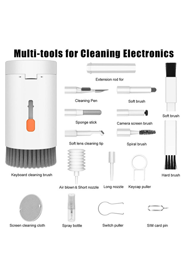20-in-1 Electronics Cleaner Kit for Keyboard, Screen, Earbuds & Laptop Cleaning with Brush