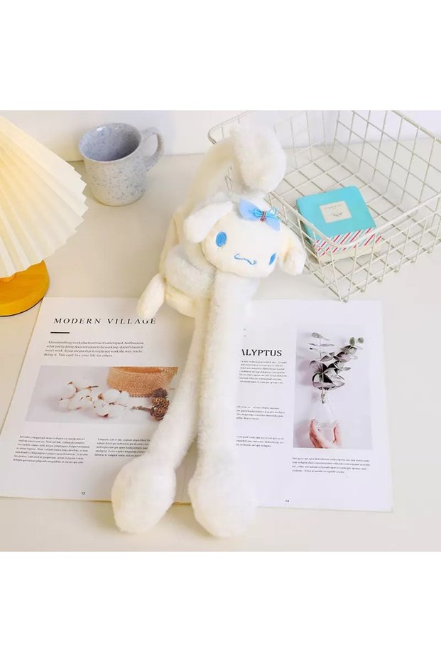 Cinnamoroll White Plush Sound-Moving Headphones with Moving Ears Winter Gift for Teenage Girls and Boys