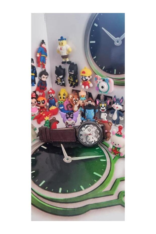 ساعة رجالية بحزام جلدي - 2