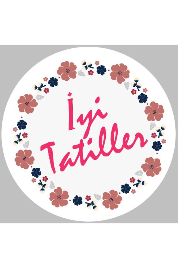 Happy Holidays Written School Notebook- Book Sticker (4X4 cm 24 Pieces) Teacher Sticker Intermediate Holiday