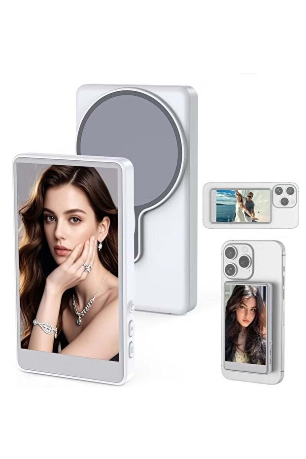 Wireless Magnetic Selfie Screen | HD Rear Camera Monitor for Vlogging, Live Streaming & TikTok |