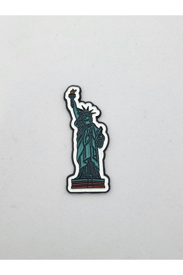 Freedom Statue Style Metal Sticker – Premium Adhesive Metal Decal for Car, Laptop, Door & Wall
