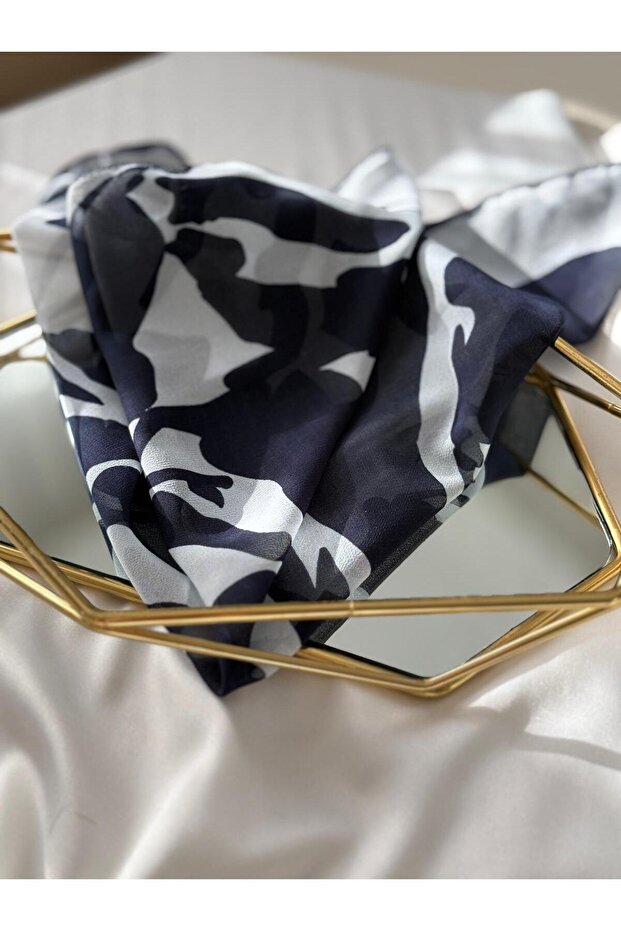 وشاح شيفون منقوش ملون - 4