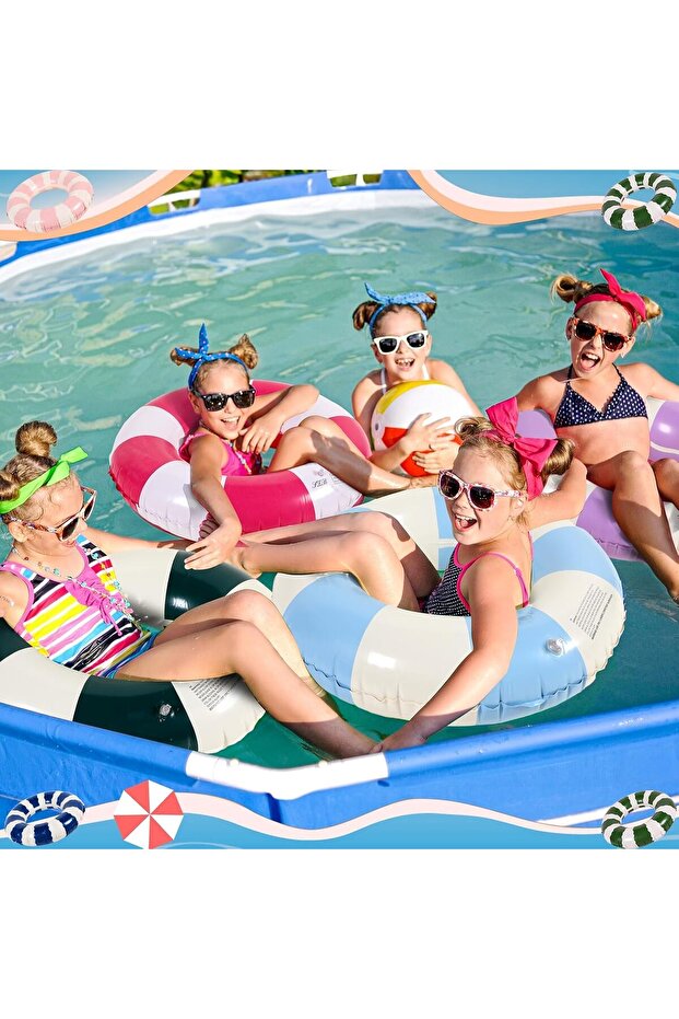 مجموعة عوامات حمام سباحة قابلة للنفخ - 4 قطع - 3