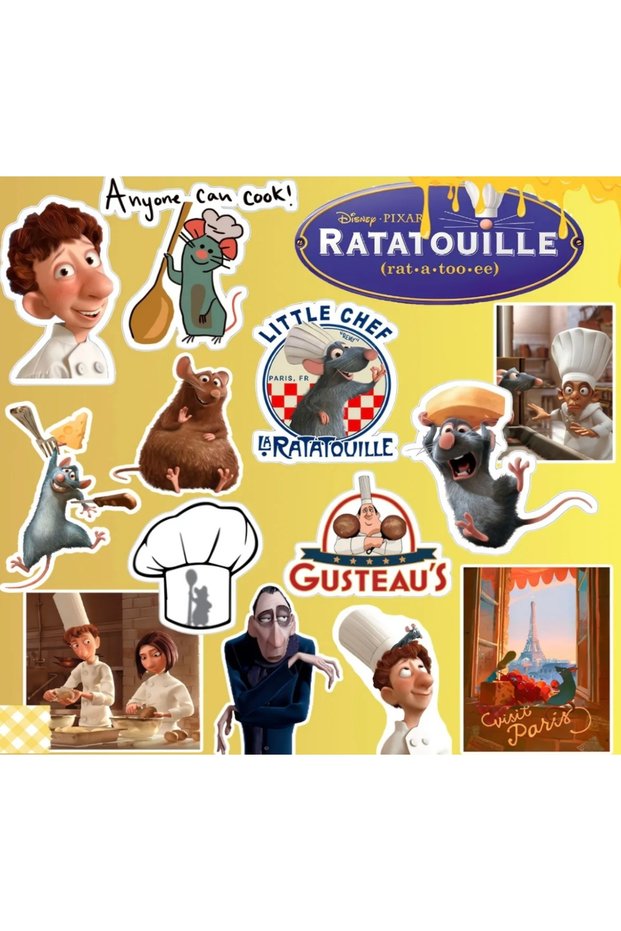 Ratatouille Sticker Set |   Laptop Notebook Phone Sticker Journal