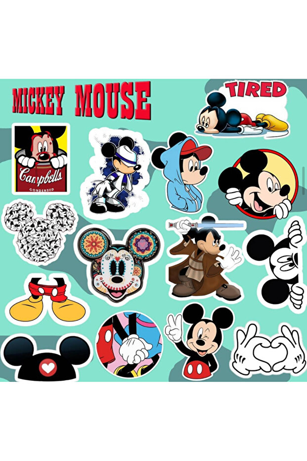 Mickey Mouse Sticker Set | Laptop Notebook Phone Sticker Journal