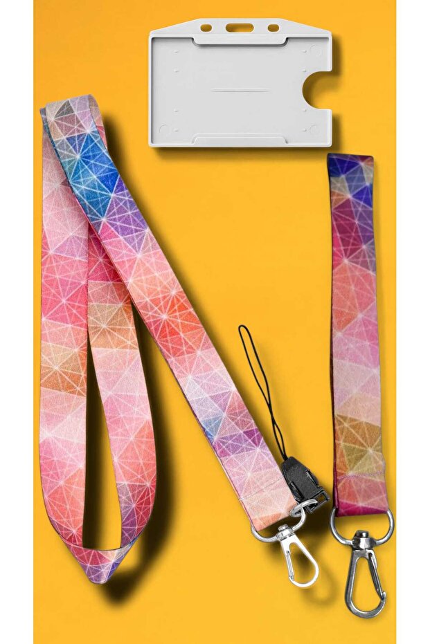 حزام هاتف ملون بنمط مميز كإكسسوار للحقيبة - 1