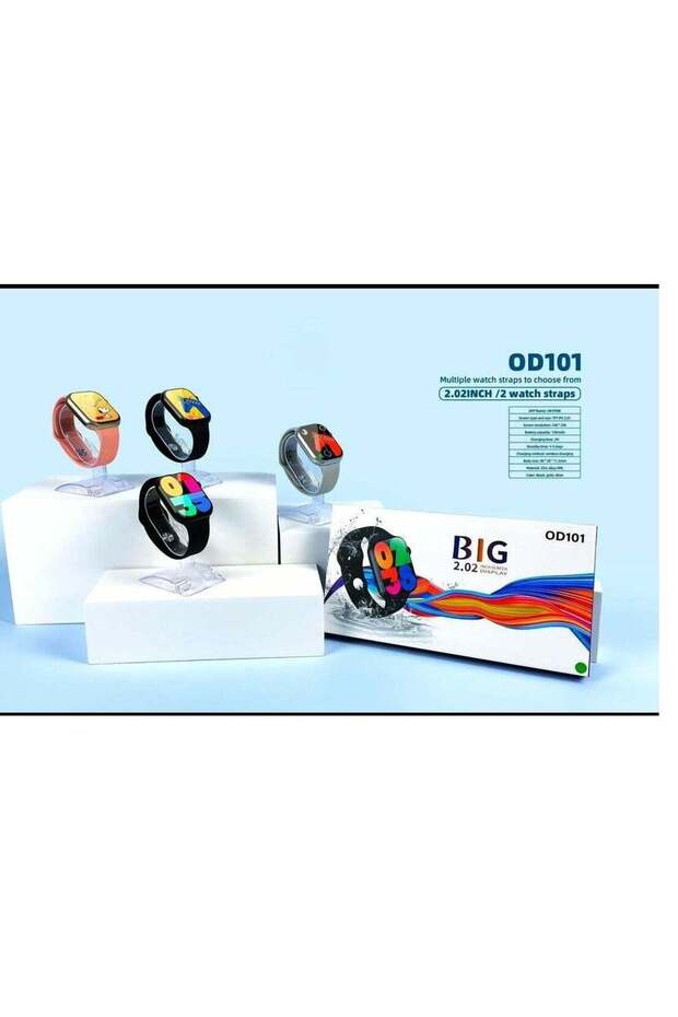 ساعة ذكية كبيرة الحجم OD101 مع حزامين - 1