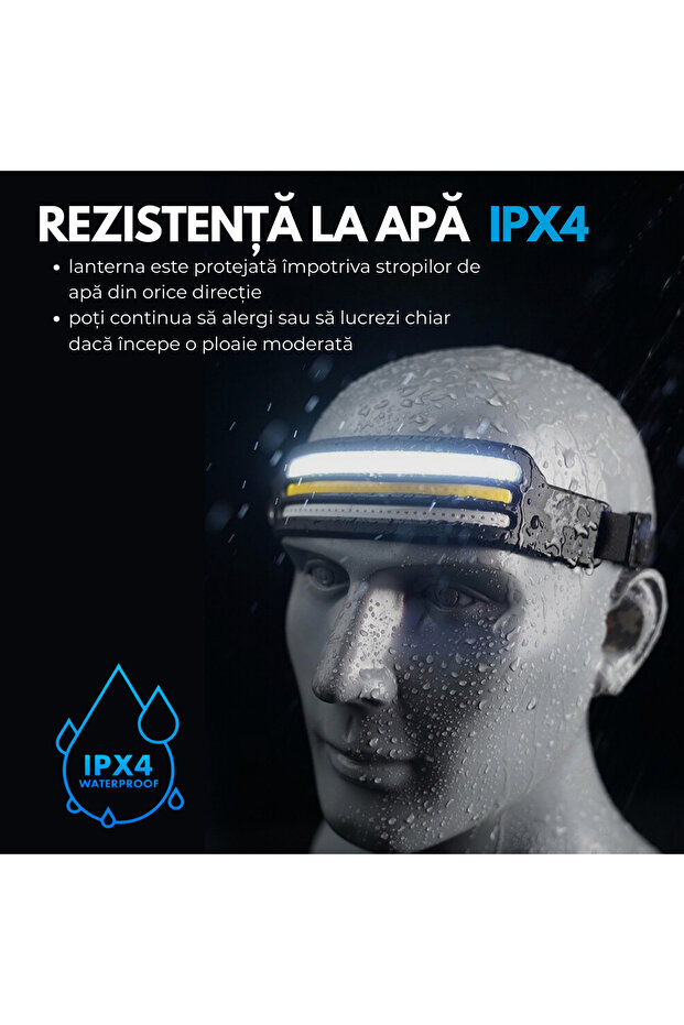 Headlamp, Motion Sensor, 3 COB and XPE LED Strips, 10 Lighting Modes, easyCTRL® - 6