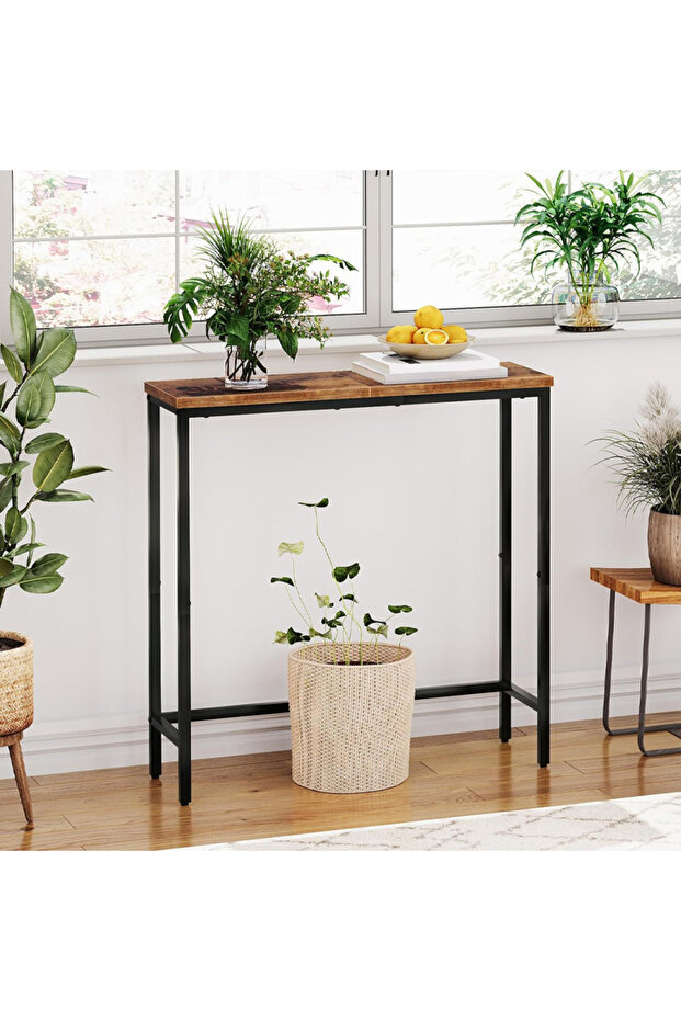 Narrow Console Table, Small Entryway Table, Thin Sofa Side Display Table, for Hallway - 1