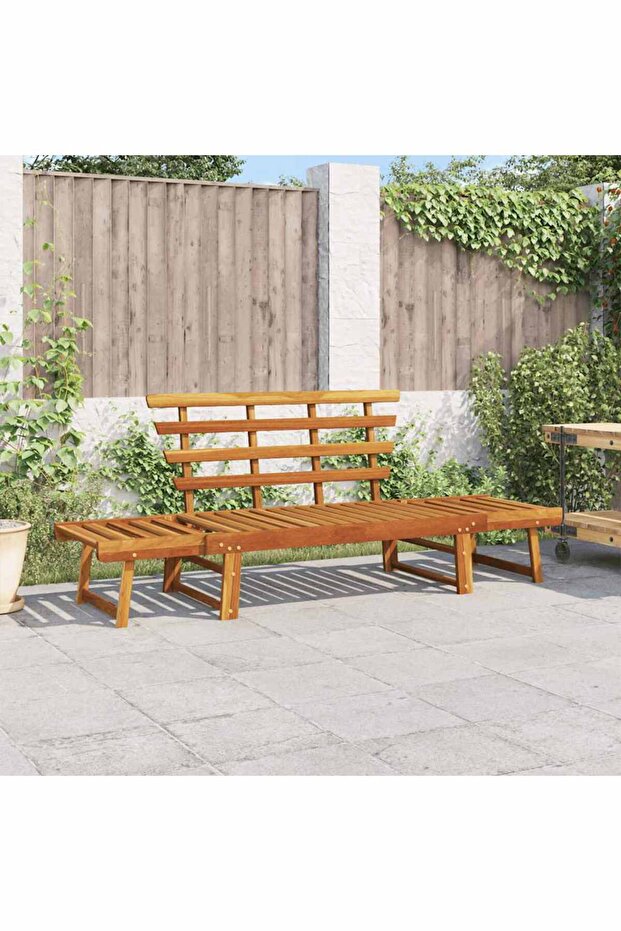 Garden Bench 2-in-1 190 cm Solid Acacia Wood