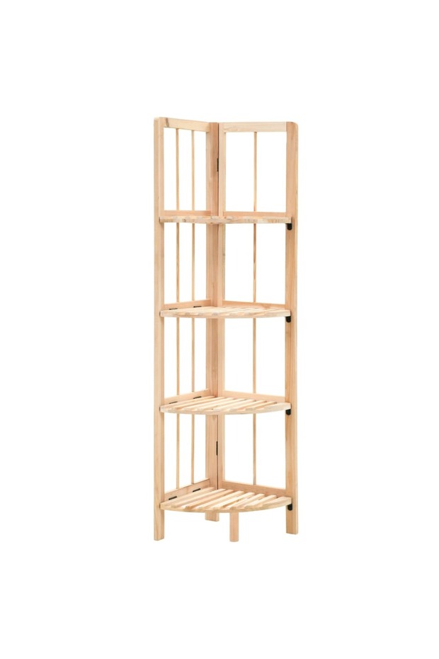 Corner Shelf Cedar Wood 27x27x110 cm