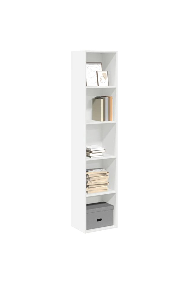 Bookcase White 40x30x189 cm Engineered Wood