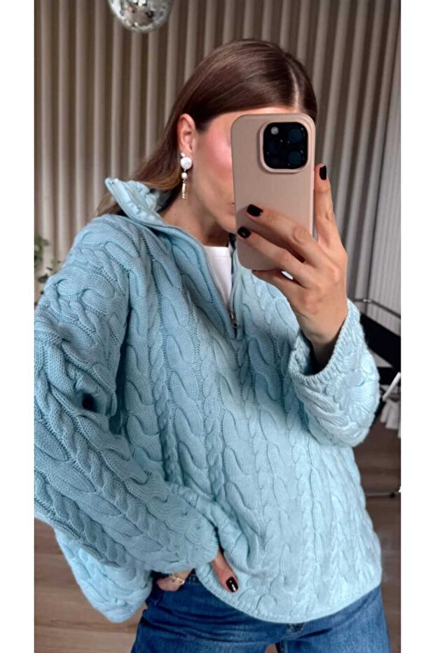 Zippered Fisherman Sweater