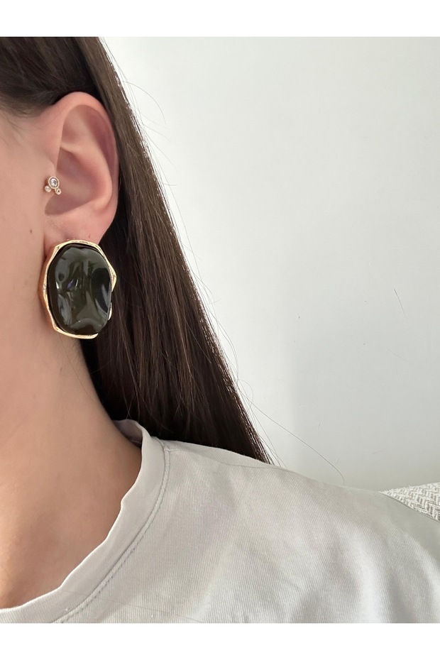 Çelik Basic haki küpe - 1