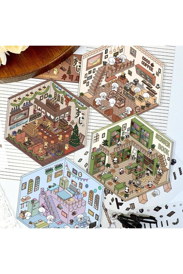 3D Home Stickers Set - 2
