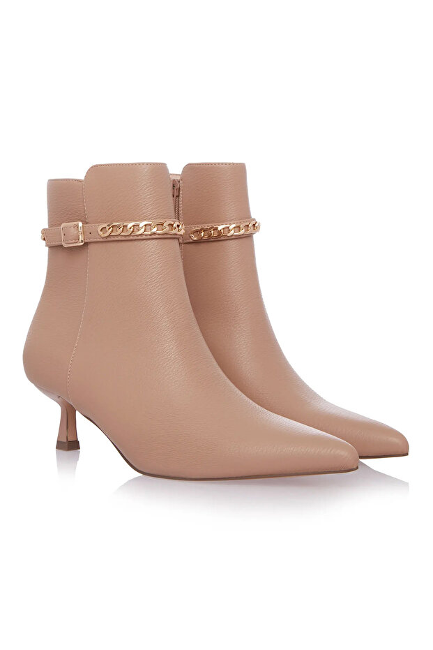 Botine Bej Toc Mic Comode Lant Marala - 5