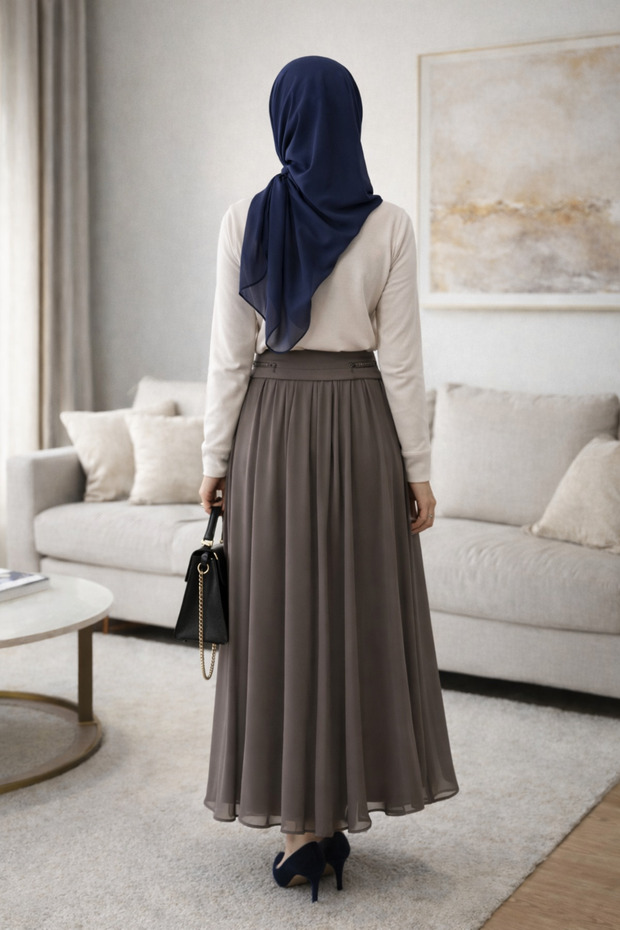 Astarlı Şifon Etek - 3