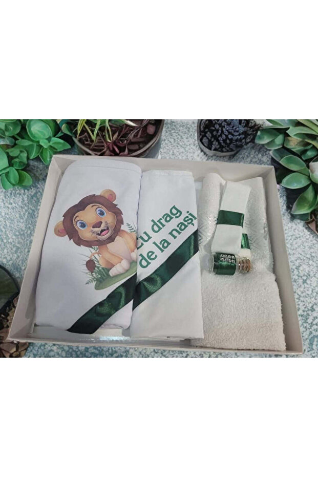 Set trusou botez BASIC - verde inchis leu - 1