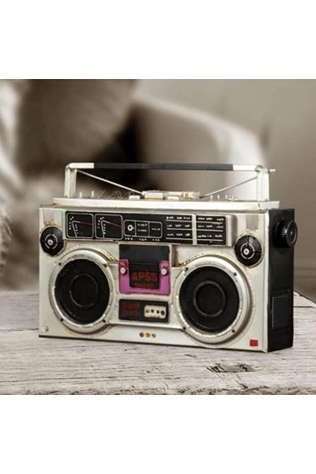 ديكور راديو كاسيت حديد انتك Cassette Radio Decor Iron Antique