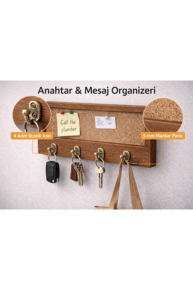Ahşap Anahtalık & Pano - 2