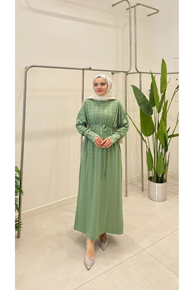 Triko tesettür elbise - 2