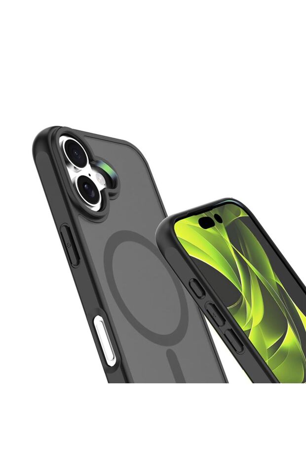 iPhone 16 Case Matte Black, MagSafe Compatible - 7