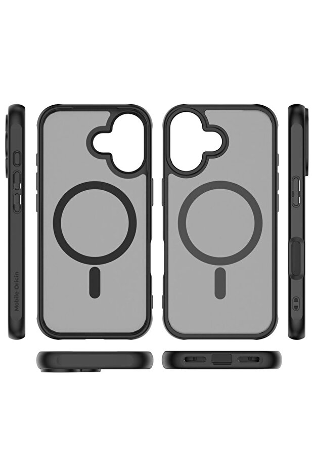 iPhone 16 Case Matte Black, MagSafe Compatible - 6