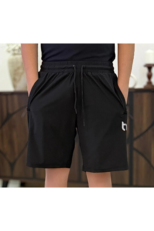 Black summer shorts