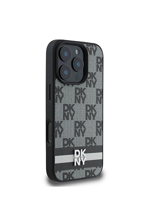Checkered iPhone 16 Pro Case - Black Stripes - 4