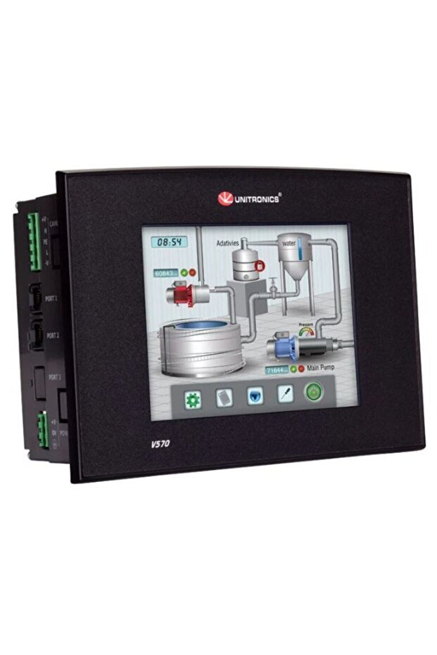 وحدة تحكم PLC + HMI تعمل باللمس مقاس 5.7 بوصة من Unitronics طراز V570‑57‑T20B‑JN - للأتمتة الصناعية
