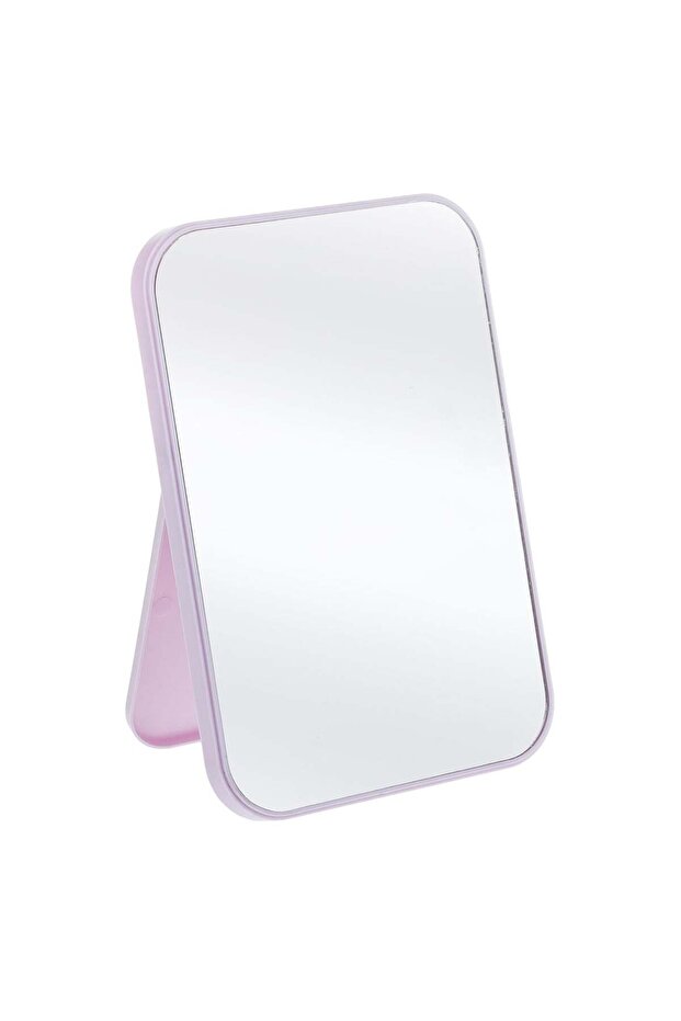 Rectangular Table Mirror with Stand Lilac 13.5x20cm - 1