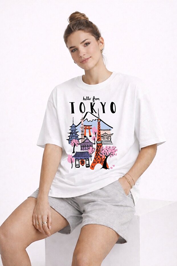 Tokyo City Printed Unisex Color T-Shirt