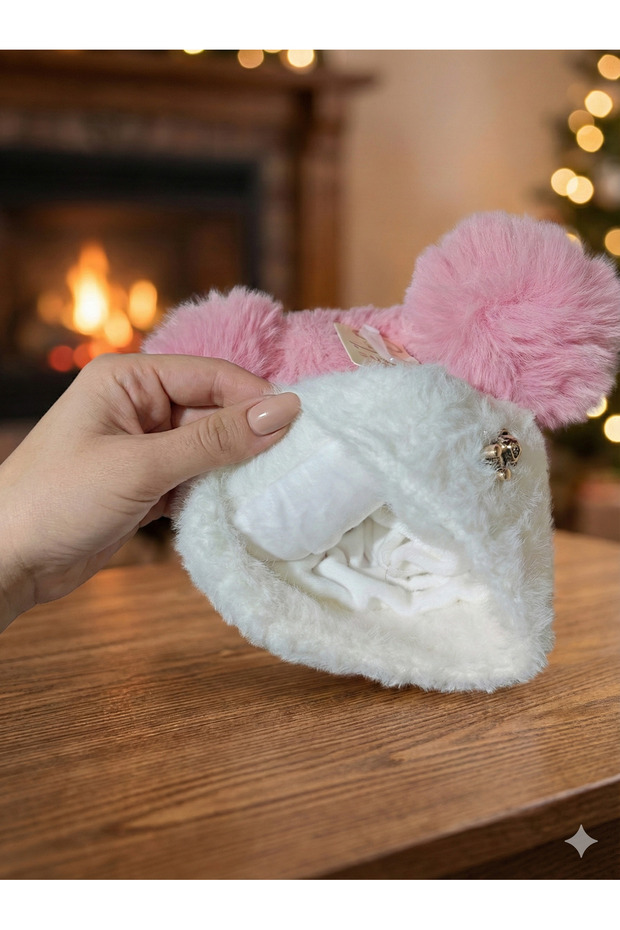 قبعة شتوية مع بوم بوم - 2