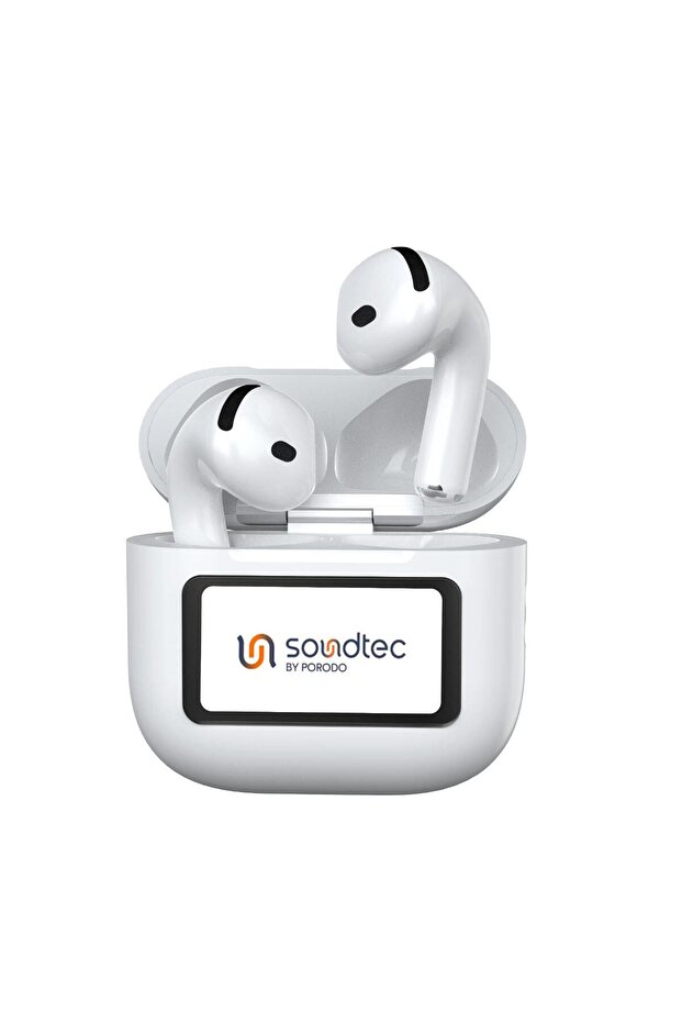 Soundtec Glimpse ANC Earbuds with Touch Display, App Control & Bluetooth 5.4