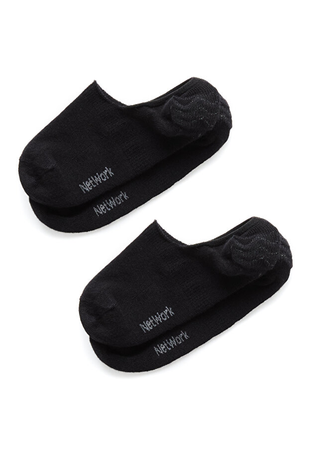 Siyah Kadın 2li Bambu Çorap Seti - 1