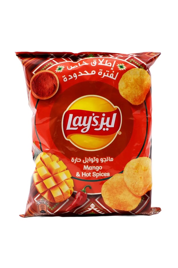 رقائق البطاطس ليز بنكهة المانجو والتوابل الحارة، 165 غرام