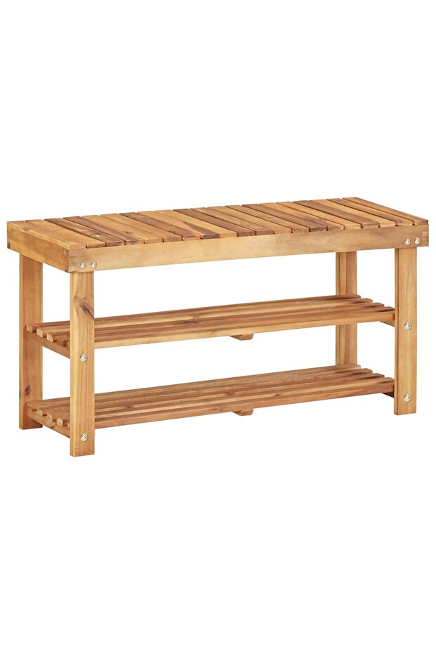Shoe Rack 90x32x46 cm Solid Acacia Wood