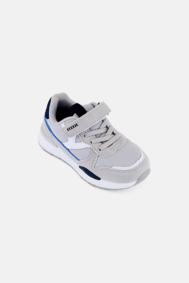 Toddlers Boy Brand Logo Velcro Closure Outdoor Shoes, Grey
