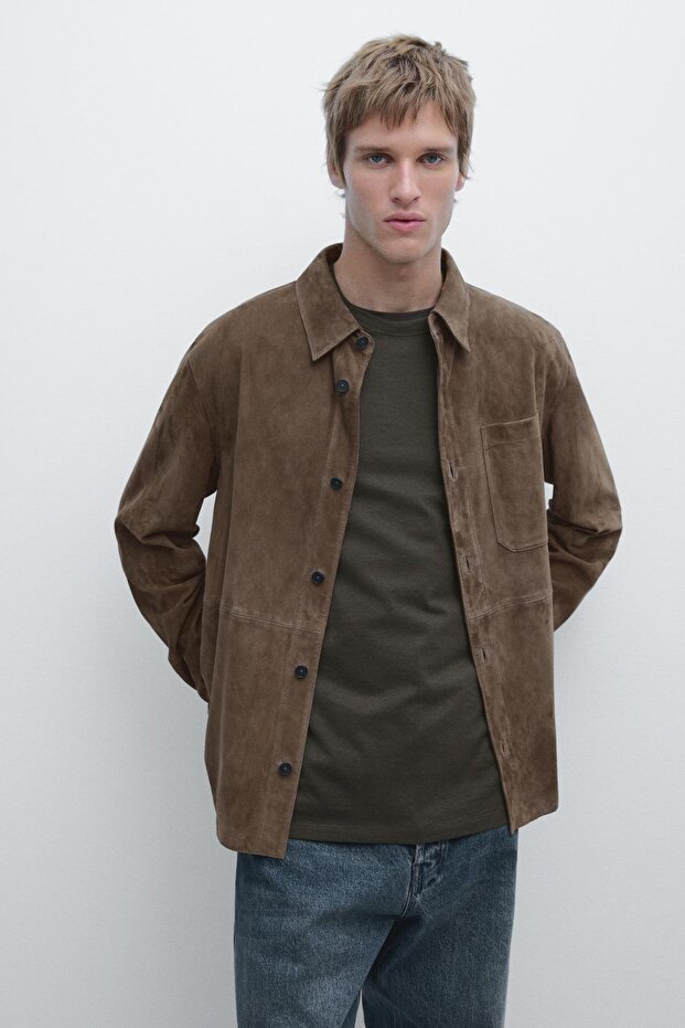 Suede overshirt - 2