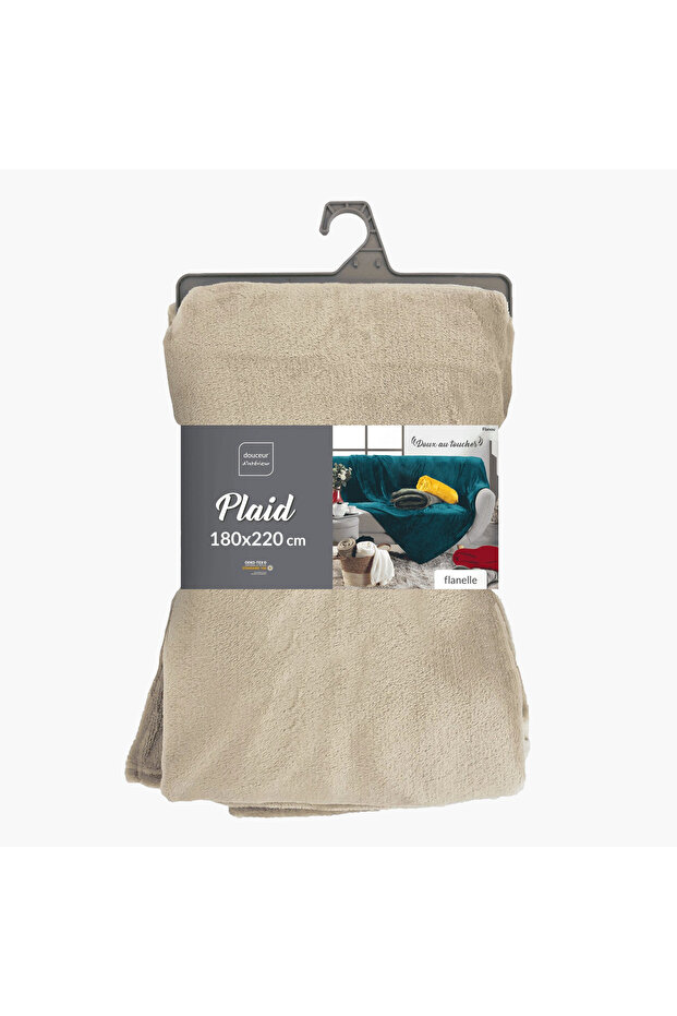 Solid Plush Throw - 180x220 cms - 3